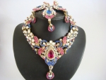 Dazzle Pink Blue Necklace Set
